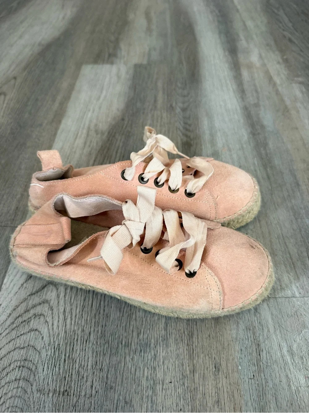 Manebi Hampton Blush Pink Espadrille Platform Sneaker